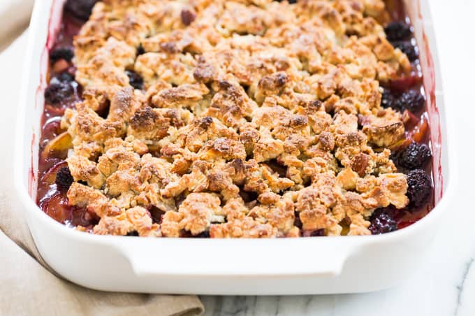 Perfect Peach Blackberry Crisp: Graham Cracker or Oat Topping?